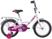Велосипед NOVATRACK 16", URBAN, белый, полная защита цепи, тормоз нож., крылья и багажник хром., - КОЛОРЛОН ВТД Новосибирск