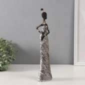 Африканка в серебристом платье, с золотыми украшениями 8х5,5х31,5 см   10323454 - КОЛОРЛОН ВТД Новосибирск