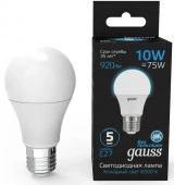 10W Лампа Gauss A60 10W 920lm 6500K E27 LED - КОЛОРЛОН ВТД Новосибирск