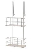 SWR-1006-02-CHM Полка CADDY 2 яруса на душ.кабину 25,2х18х59см, металл/хром - КОЛОРЛОН ВТД Новосибирск