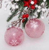 Набор украшений SHINE "Snow Sand" 8 см (2 шт.), rose pink 201-1988 - КОЛОРЛОН ВТД Новосибирск