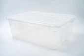 Контейнер бытовой с крышкой 11 L. 390х280х140 kont5-1 (прозрачный) - КОЛОРЛОН ВТД Новосибирск
