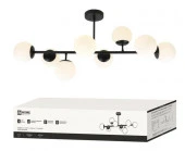 Люстра AURORA LUNA-8G9-BL 8xG9 матовые плафоны, черный корпус IN HOME - КОЛОРЛОН ВТД Новосибирск