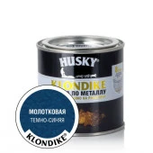 HUSKY-KLONDIKE Краска по металлу с молотковым эффектом темно-синяя  (250мл; 6шт) - КОЛОРЛОН ВТД Новосибирск