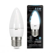 9.5W Led Gauss Свеча E27 4100К Лампа 103102211 - КОЛОРЛОН ВТД Новосибирск