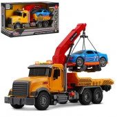 JB0404178 AUTODRIVE Фрикционный Эвакуатор с машинкой,помповый механизм,звук,свет,на бат.,в/к 41,5*14 - КОЛОРЛОН ВТД Новосибирск