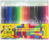 FI18C_EpP 2493  Фломастеры  "BG" Quality 18 цветов, "Радуга" в блистере с европодвесом(а) - КОЛОРЛОН ВТД Новосибирск