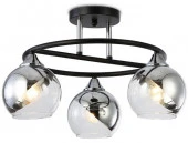 Люстра TR303018/3 BK/CH/SM черный/хром/дымчатый E27/3 max 60W D450х250 - КОЛОРЛОН ВТД Новосибирск