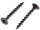 Саморез для ГКЛ крупная резьба, оксид 3,8х 64 кор. с ок. - 100 шт. SteelRex - КОЛОРЛОН ВТД Новосибирск