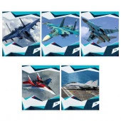Тетр 24л скр А5 кл карт 9170/5-EAC полн УФ лак "Самолёты" (гофр120) - КОЛОРЛОН ВТД Новосибирск