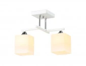 Люстра TR303111/2 WH/CH/FR белый/хром/белый матовый E27/2 max 40W 360*190*290 - КОЛОРЛОН ВТД Новосибирск