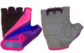 Х87909-М Перчатки Bike Parts мод.909 с защит.прокл.,застежка на липуч,М,Фиолет/черн/роз - КОЛОРЛОН ВТД Новосибирск