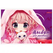 Альб д.рис 20л скр А4 14421-EAC Девочка с котиком (гофр40_(2*20)) - КОЛОРЛОН ВТД Новосибирск