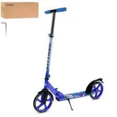CR-S2-01SB 2хкол. самокат CITYRIDE 200, сталь100%,грипсы135ммTPR,колесаPU 200/200 мм,Синий,принт(а) - КОЛОРЛОН ВТД Новосибирск