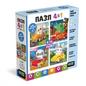 8579 Baby Games. Пазл 4в1 (9-16-25-36). Автомобилисты. 08579 - КОЛОРЛОН ВТД Новосибирск
