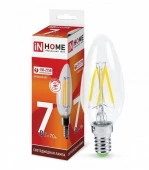 Лампа сд LED-СВЕЧА-deco 7Вт 230В Е14 6500К 810Лм прозрачная IN HOME - КОЛОРЛОН ВТД Новосибирск