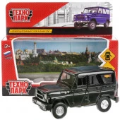 267184 Машина металл UAZ HUNTER длина 12 см, двери, багаж, инерц, черный, в кор. Технопарк - КОЛОРЛОН ВТД Новосибирск