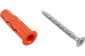 Шуруп Zn 5,0х50 в компл. с дюбелем MULTI 10x40 (6 шт.) - КОЛОРЛОН ВТД Новосибирск