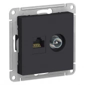 ATN001089 Карбон Розетка ТВ + ПК Cat5e Atlasdesign - КОЛОРЛОН ВТД Новосибирск