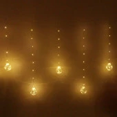 Гирлянда для дома БАХРОМА "Шар" ш2,5 м* в0,5/0,8м 200 ламп LED, d-8 см, IP-20, Теплый белый - КОЛОРЛОН ВТД Новосибирск