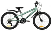 Велосипед NOVATRACK 20" RACER зелёный,стал.рама,6скор,Microshift MS21/Microshift TS38, V- brake - КОЛОРЛОН ВТД Новосибирск