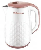 SAKURA Чайник электр SA-2165WB (2.5) бел/беж - КОЛОРЛОН ВТД Новосибирск