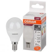 Лампа LEDVANCE LED 7 Вт E14 4000К 560Лм шарик 220 В (замена 60Вт) OSRAM - КОЛОРЛОН ВТД Новосибирск