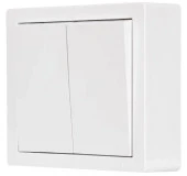 752-0200-101 LETO Выключатель 2 кл. белый - КОЛОРЛОН ВТД Новосибирск