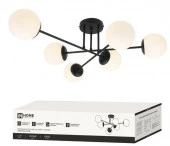 Люстра AURORA EASY-6G9-BL 6хG9 матовые плафоны, черный корпус IN HOME - КОЛОРЛОН ВТД Новосибирск