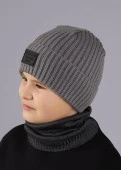 CLEVER 544084ха Шапка детская, 52-54, Серый - КОЛОРЛОН ВТД Новосибирск