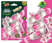 Master FRESH подвесной блок для унитаза DUO EFFECT 1200 смываний 5в1 формула GOLD САКУРА, 3шт - КОЛОРЛОН ВТД Новосибирск