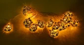 Гирлянда электрическая l=6.5м 25LED ламп, насадка Сова h=5см металл золото арт.NYLJ01526-1 Код252798 - КОЛОРЛОН ВТД Новосибирск