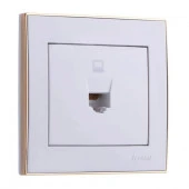 703-0226-139 Rain Розетка ПК Cat5e белый/золото - КОЛОРЛОН ВТД Новосибирск