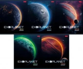 80Т5лВ1 Тетрадь 80л А5ф кл 65г/кв.м  глянц. ламин. серия -Exoplanet- - КОЛОРЛОН ВТД Новосибирск