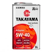 Масло моторное Takayama Adaptec 5W40 A3/B4 SN/CF 1л синт - КОЛОРЛОН ВТД Новосибирск
