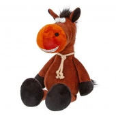 RL25065-24 Игрушка мягконабивная ТМ "Relana" Конь темно-кор.с черн.гривой, 24 см, в/п 24*12*11 см - КОЛОРЛОН ВТД Новосибирск