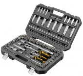 * Набор инструментов, 1/2", 1/4", CrV, S2, пластиковый кейс, 109 предметов// Denzel - КОЛОРЛОН ВТД Новосибирск