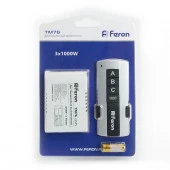 Feron Выключатель пульт ДУ TM76 230V 1000W (3 канала) 30м, черное сереб - КОЛОРЛОН ВТД Новосибирск