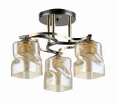 Светильник потолочный Linvel LV 9360/3 Акира Чёрный/золото Е27 40W - КОЛОРЛОН ВТД Новосибирск