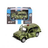 1200046ТМ "Автопанорама" Машинка металлическая 1:50, цвет хаки, инерция в/к 12*7*5,5 см - КОЛОРЛОН ВТД Новосибирск