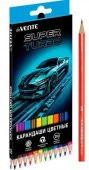 Карандаши 12цв. deVENTE "Super Turbo" 5022624 шестигр.,2М,гриф.2,8мм,к/к - КОЛОРЛОН ВТД Новосибирск