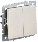 IEK BRITE Выключатель 2кл. 10А бежевый - КОЛОРЛОН ВТД Новосибирск