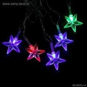 Гирлянда 5,5м,36 ламп LED,Звезда ,RG/RB,авторежим, прозр.пров., 183-768 - КОЛОРЛОН ВТД Новосибирск