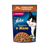 75Г КОРМ FELIX SENSATIONS ЖЕЛЕ КУР/МОРК  139098 - КОЛОРЛОН ВТД Новосибирск