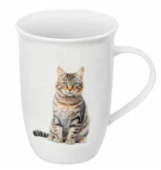 Кружка 450 мл 12*9*12,5 см "Кошка Анфиса", NEW BONE CHINA Состав: Фарфор - КОЛОРЛОН ВТД Новосибирск