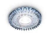 S389 CH хром/прозрачный хрусталь/MR16+3W(LED COLD) - КОЛОРЛОН ВТД Новосибирск