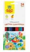 Карандаши цветные Мульти-Пульти "Невероятные приключения", 24цв., трехгран., заточен., картон, ев - КОЛОРЛОН ВТД Новосибирск