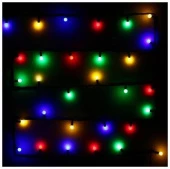 Гирлянда светодиодная 5м,50 ламп LED,Шар малый, Цветные, авторежимы, черн/прозрач провод, с возм.совмещ196-095 - КОЛОРЛОН ВТД Новосибирск