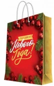 Бумажный пакет для сувенирной продукции с ламинацией, 40,6x48,9x19см арт.90201 (НГ) - КОЛОРЛОН ВТД Новосибирск