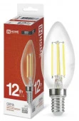 *12W LED-СВЕЧА-deco 12Вт 230В Е14 4000К 1350Лм прозрачная IN HOME - КОЛОРЛОН ВТД Новосибирск